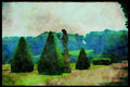 Gardens 214005 Vaux Le Vicompe, France A4 Limited Edition Watercolour Print