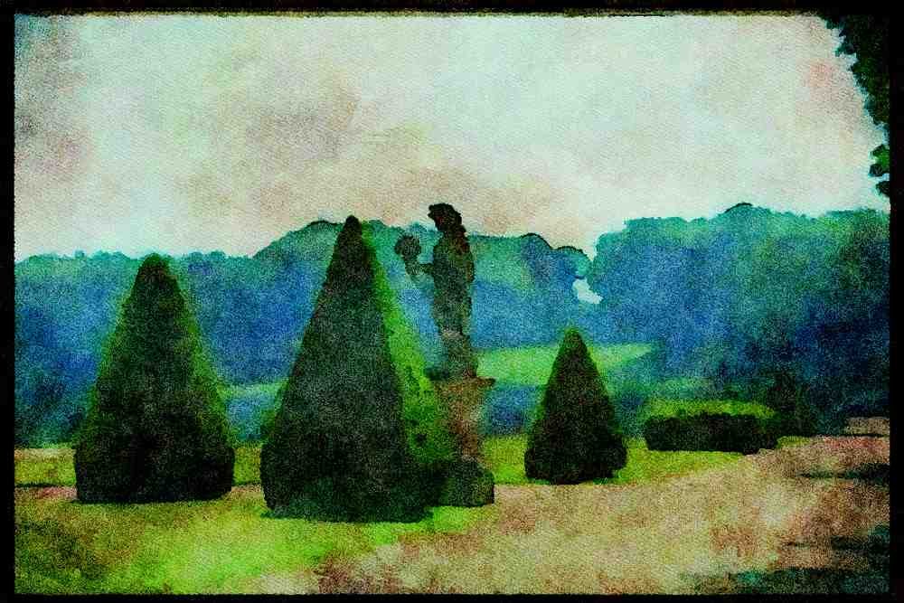 Gardens 214005 Vaux Le Vicompe, France A4 Limited Edition Watercolour Print