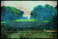 Gardens 214010 Vaux Le Vicompe, France A4 Limited Edition Watercolour Print