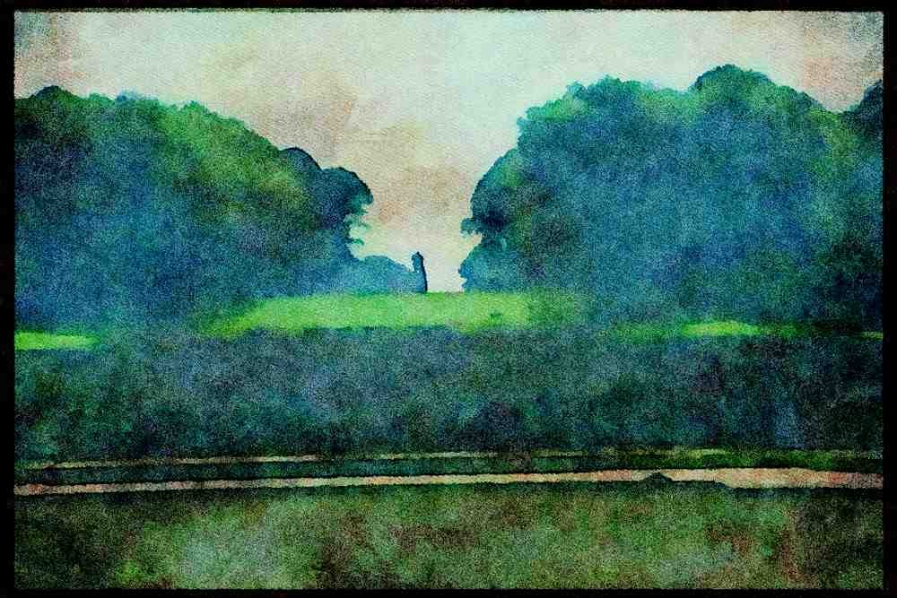 Gardens 214010 Vaux Le Vicompe, France A4 Limited Edition Watercolour Print