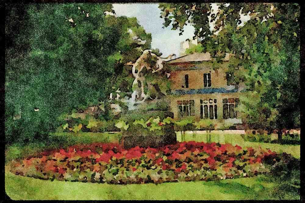 Gardens 214021 Épernay, Champagne Region, France A4 Limited Edition Watercolour Print