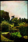 Gardens 214023 Public Gardens, Geneva, Switzerland A4 Limited Edition Watercolour Print