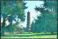Gardens 214032 Kew Gardens, England A4 Limited Edition Watercolour Print