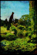 Gardens 214037 Public Gardens, Geneva, Switzerland A4 Limited Edition Watercolour Print