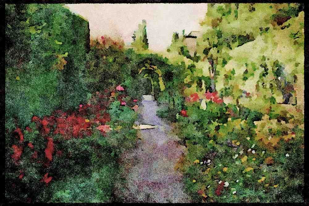Gardens 214054 Generalife, The Alhambra, Granada, Spain A4 Limited Edition Watercolour Print