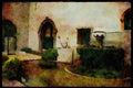 Gardens 214060 Private Garden, Verona, Italy A4 Limited Edition Watercolour Print