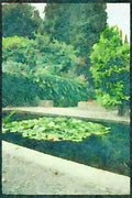 Gardens 214069 Generalife, The Alhambra, Granada, Spain A4 Limited Edition Watercolour Print