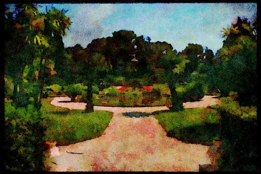 Gardens 214077 Rothschild Foundation, St. Jean Cap Ferat, Côtes d'Azur A4 Limited Edition Watercolour Print