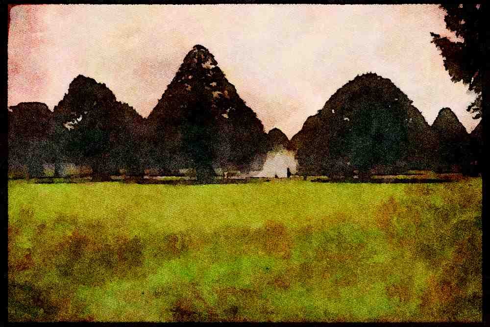 Gardens 214087 Hampton Court, England A4 Limited Edition Watercolour Print