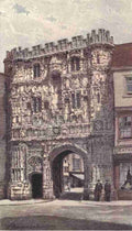Gardner William Biscombe 1847 1919 Canterbury 1907 Christ Church Gate Vintage A4 Photo Print
