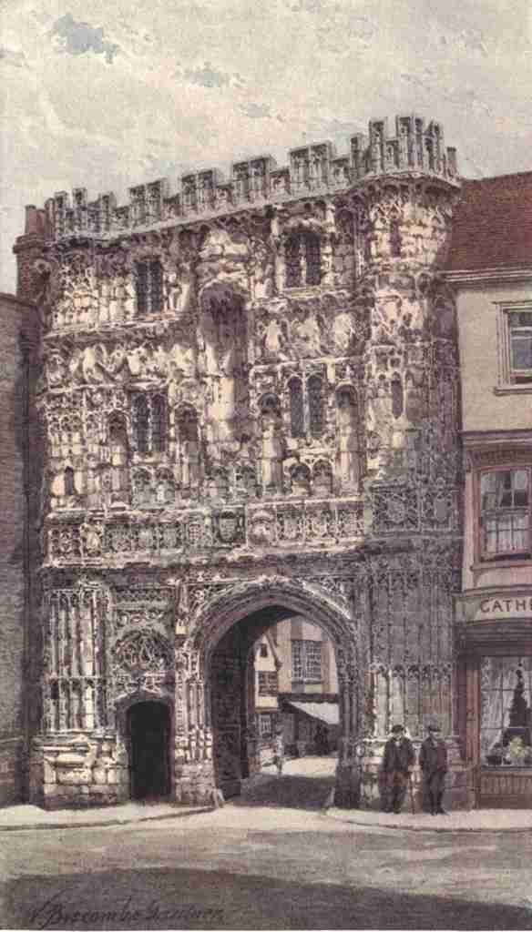 Gardner William Biscombe 1847 1919 Canterbury 1907 Christ Church Gate A4 Photo Print