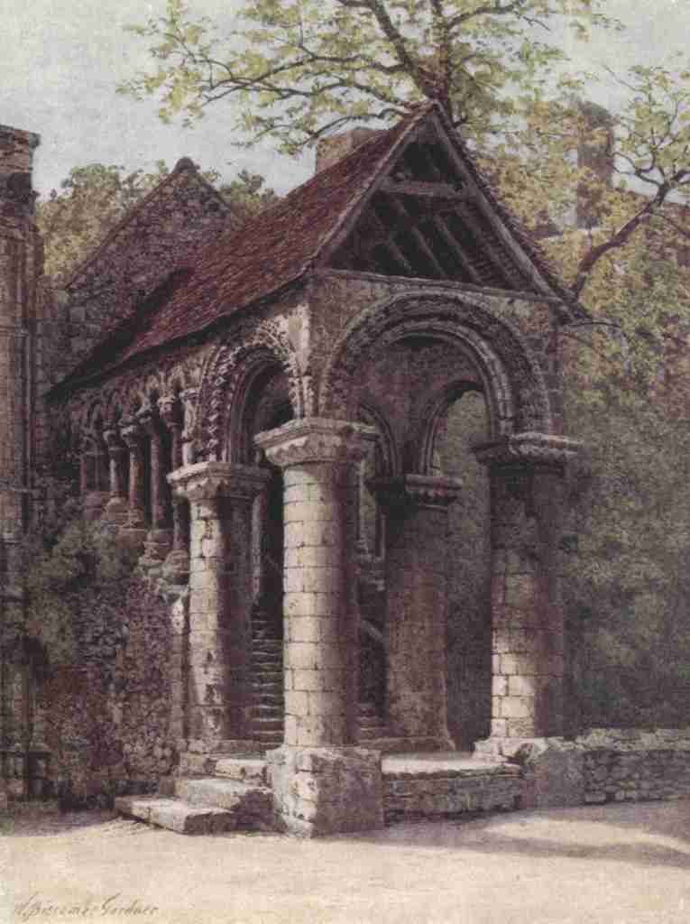 Gardner William Biscombe 1847 1919 Canterbury 1907 Norman staircase Kings School A4 Photo Print