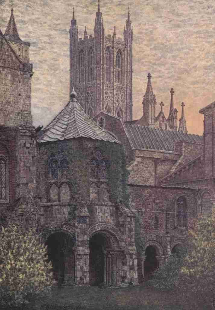 Gardner William Biscombe 1847 1919 Canterbury 1907 The Baptistry Canterbury Cathedral A4 Photo Print