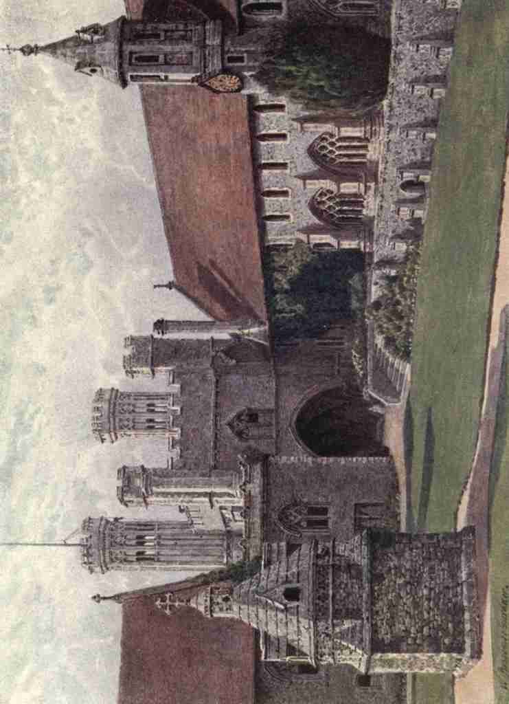 Gardner William Biscombe 1847 1919 Canterbury 1907 The Quadrangle at St Augustines College A4 Photo Print