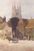 Gardner William Biscombe 1847 1919 Kent 1906 Church & Woolpack Tenterden A4 Photo Print