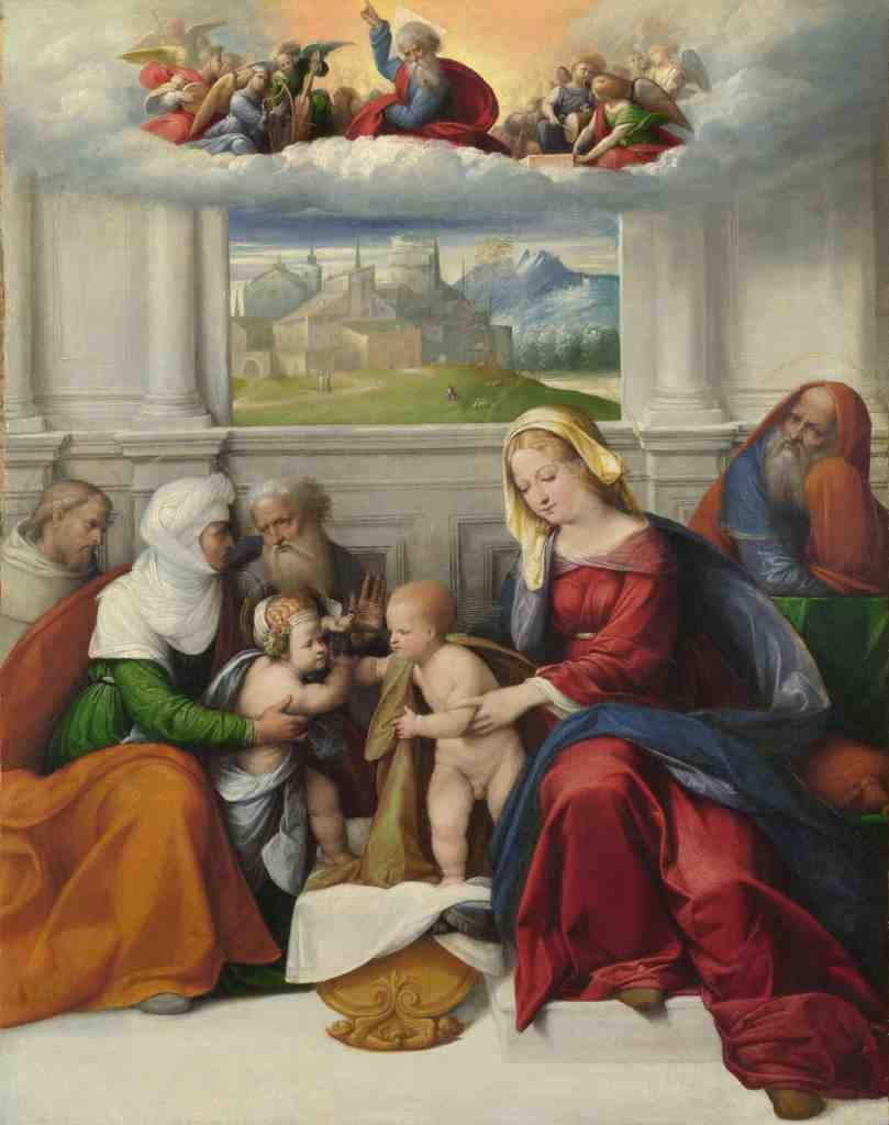 Garofalo The Holy Family with Saints A4 Photo Print