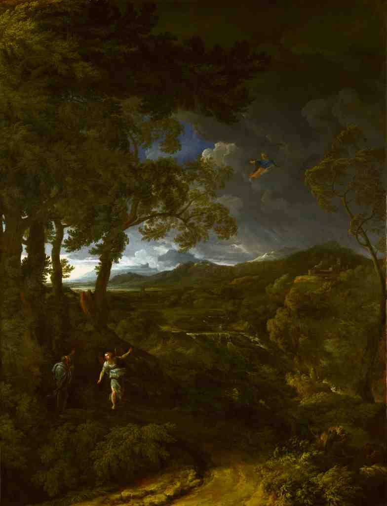 Gaspard Dughet Landscape with Elijah and the Angel A4 Photo Print