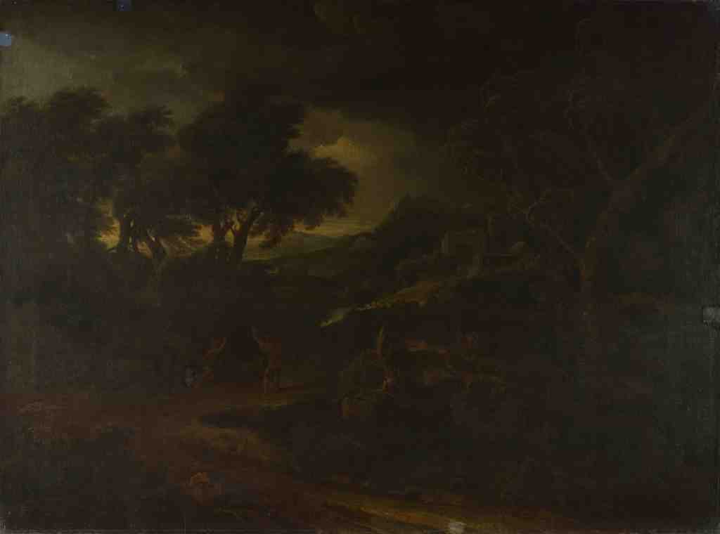 Gaspard Dughet Landscape with a Storm A4 Photo Print