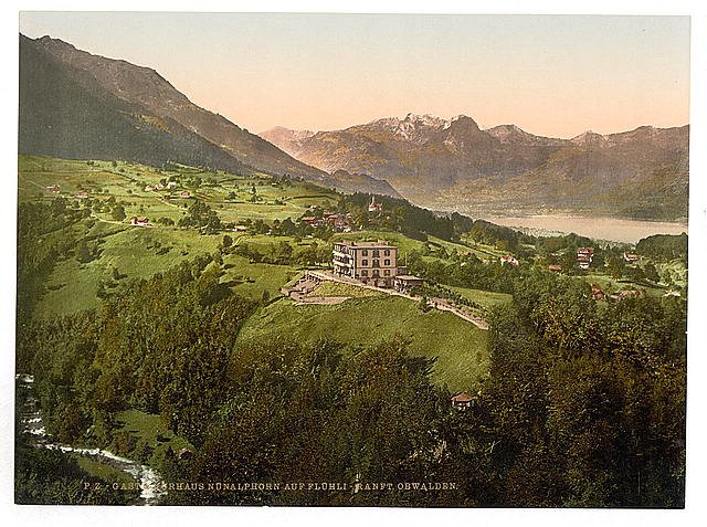 Gast and Kurhaus Obwalden Unterwald Vintage A4 Photo Print