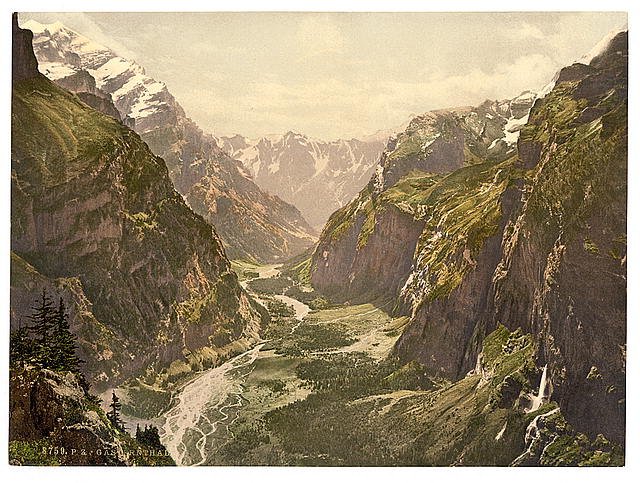 Gasternthal Bernese Oberland Vintage A4 Photo Print