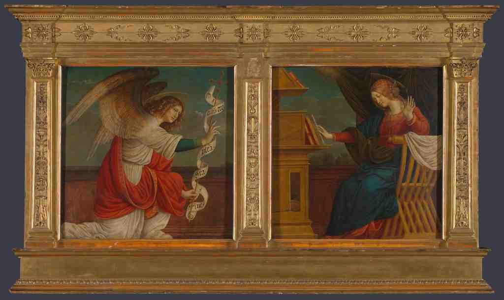 Gaudenzio Ferrari Panels from an Altarpiece The Annunciation A4 Photo Print