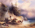 Gauermann F Heimkehr Von Der Jagd Am Attersee A4 Photo Print