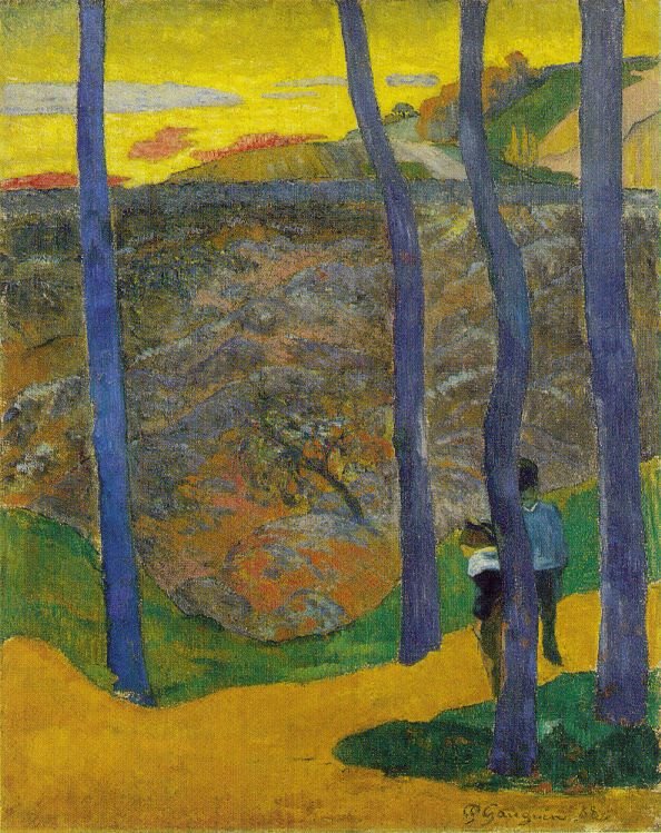 Gauguin Gauguin Blue Trees Art A4 Photo Print