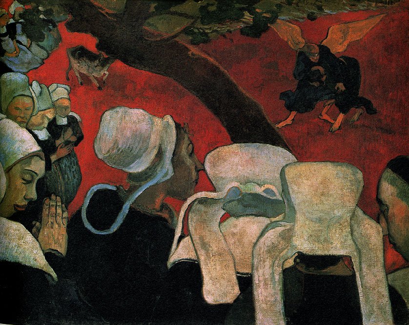 Gauguin Gauguin Sermon Art A4 Photo Print