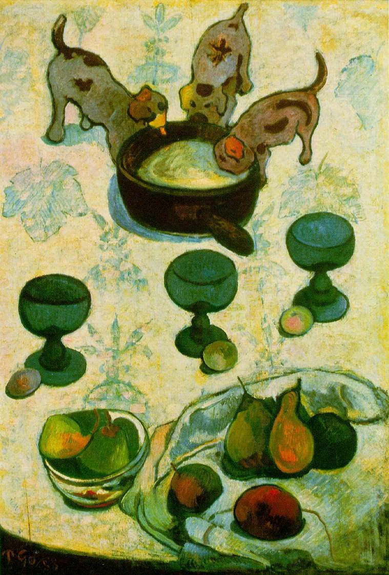 Gauguin Gauguin Sl 3 Puppies Art A4 Photo Print