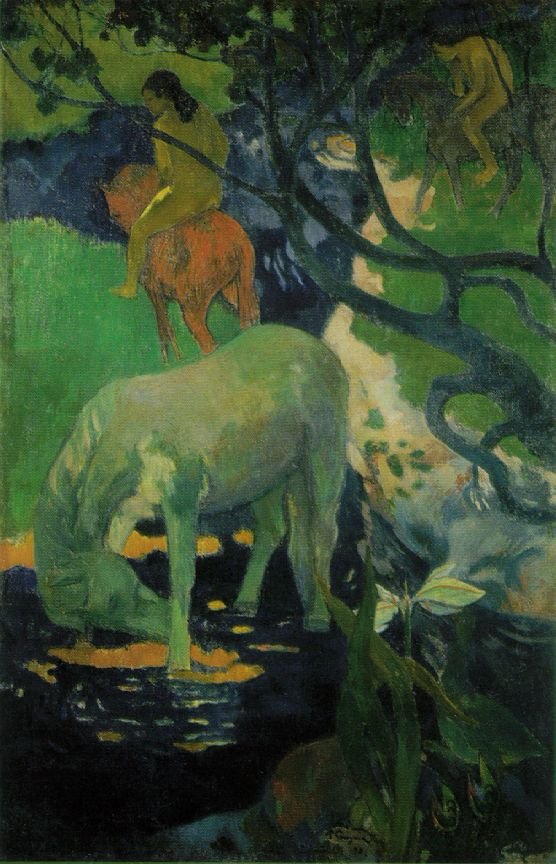 Gauguin Gauguin White Horse Art A4 Photo Print UK
