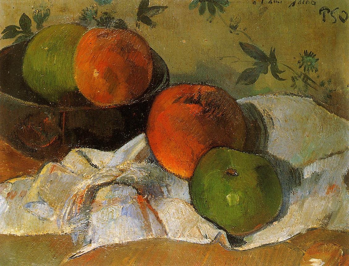 Gauguin Paul Apples And Bowl 1888 Art A4 Photo Print