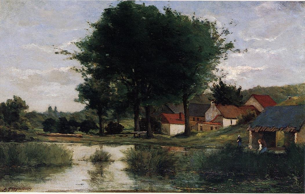 Gauguin Paul Autumn Landscape Aka Farm And Pond 1877 Art A4 Photo Print