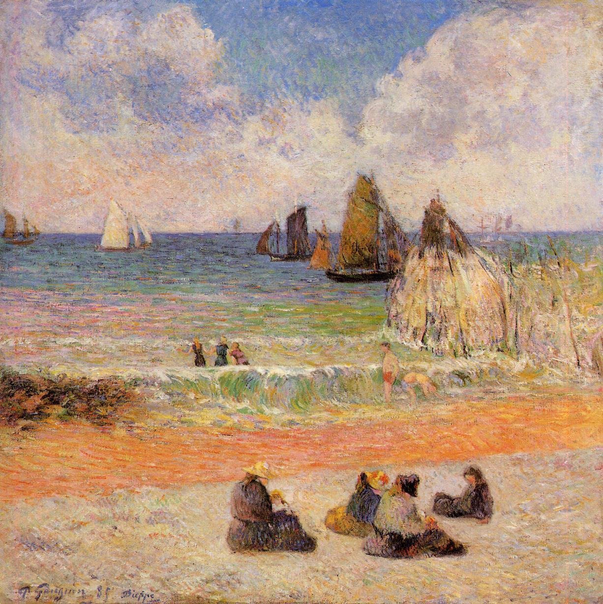 Gauguin Paul Bathing, Dieppe 1885 Art A4 Photo Print