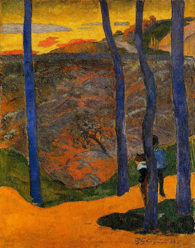 Gauguin Paul Blue Trees 1888 Art A4 Photo Print