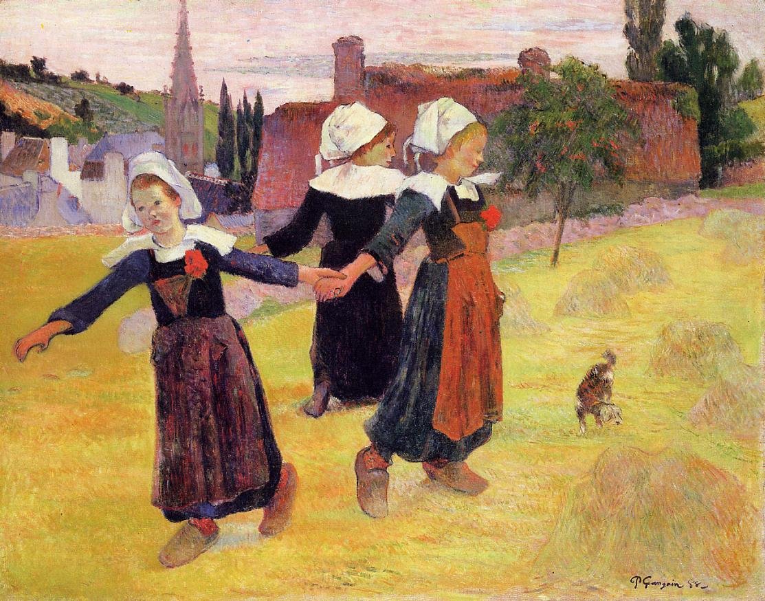 Gauguin Paul Breton Girls Dancing Aka Dancing A Round In Th Art A4 Photo Print UK