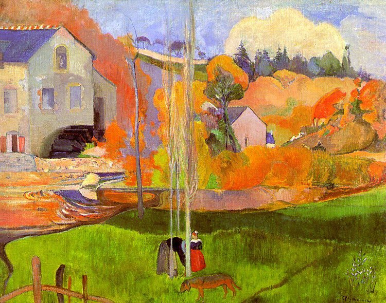 Gauguin Paul Breton Landscape The Moulin David 1894 Art A4 Photo Print