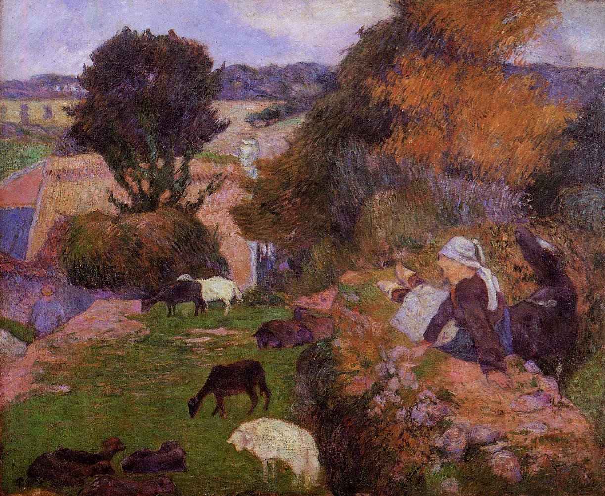 Gauguin Paul Breton Shepherdess 1886 Art A4 Photo Print UK