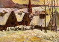 Gauguin Paul Breton Village In The Snow, 1894 Art A4 Photo Print
