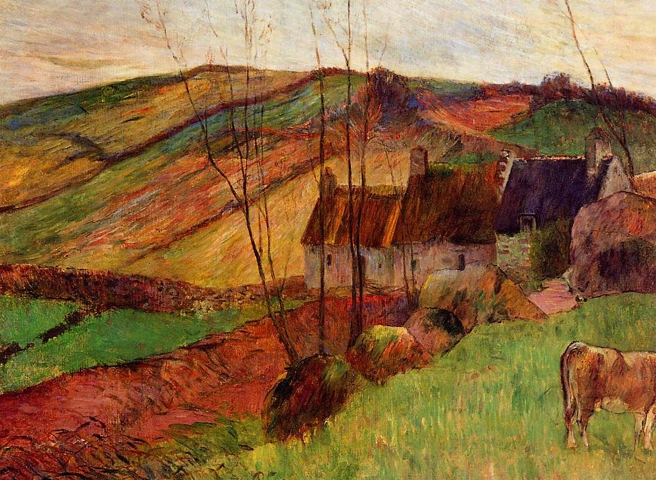 Gauguin Paul Cottages On Mount Sainte Marguerite 1888 Art A4 Photo Print UK