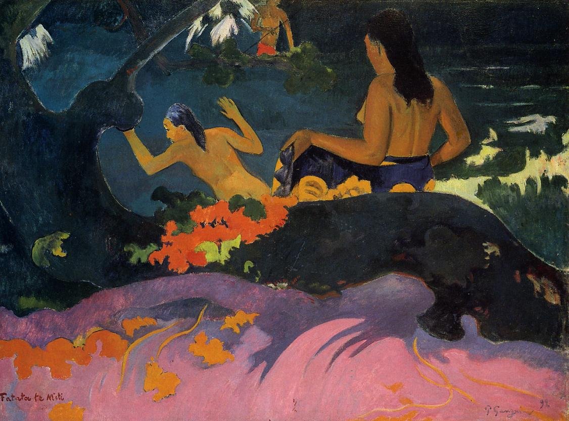 Gauguin Paul Fatata Te Miti Aka By The Sea 1892 Art A4 Photo Print