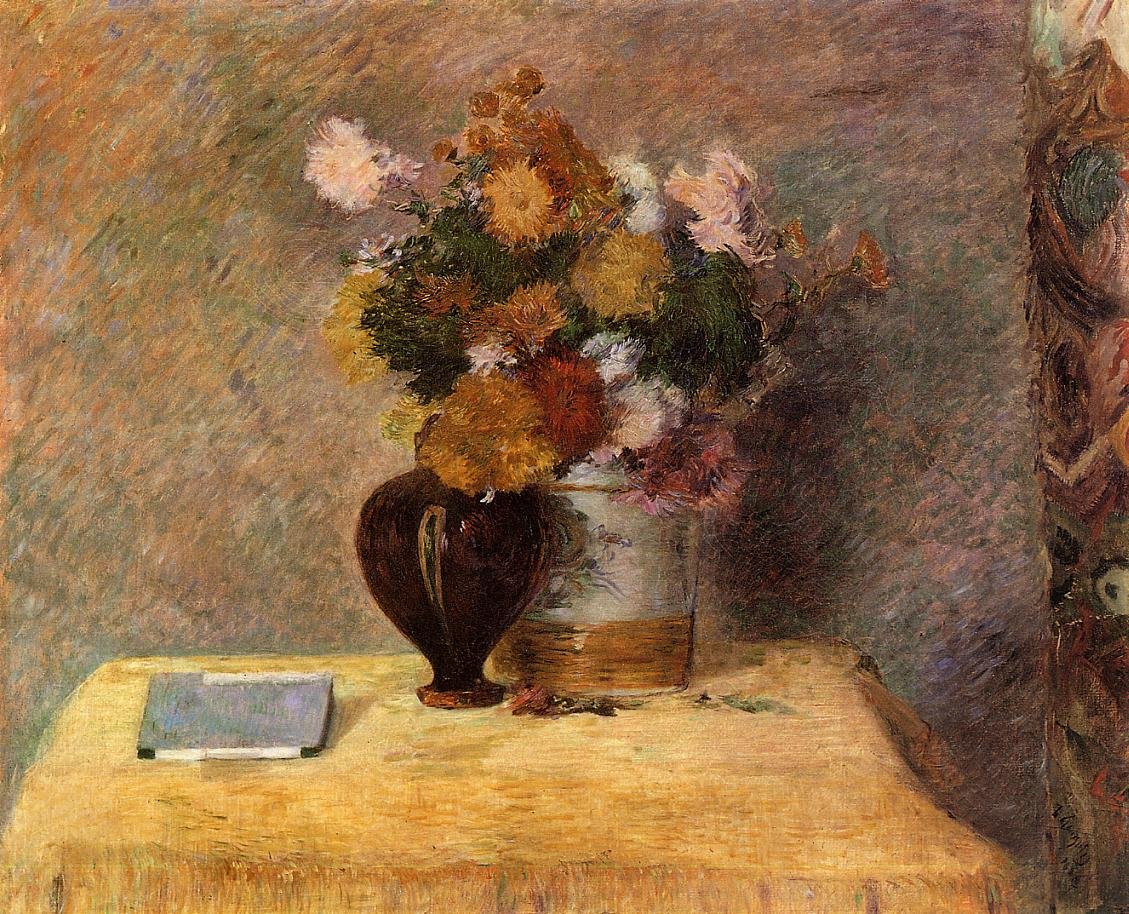 Gauguin Paul Flowers And Japanese Book 1881 Art A4 Photo Print