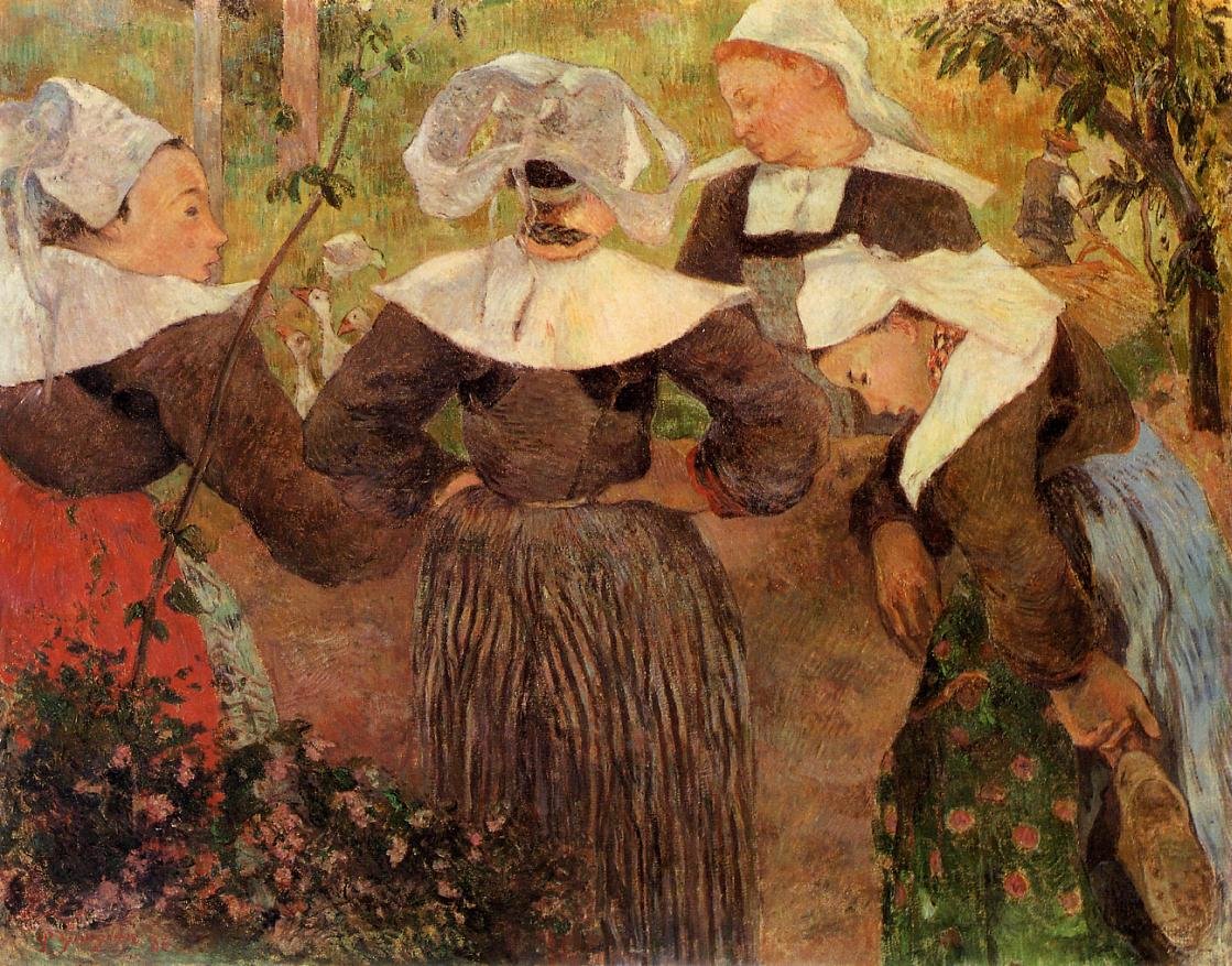 Gauguin Paul Four Breton Women 1886 Art A4 Photo Print