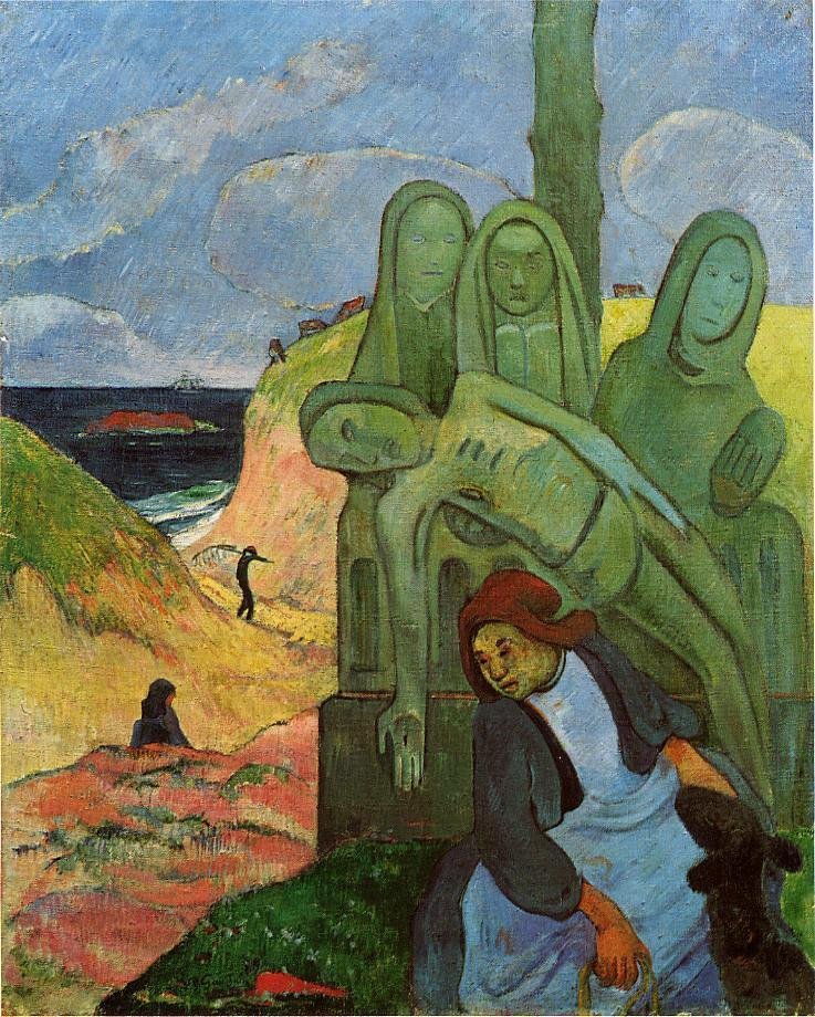 Gauguin Paul Green Christ Aka Breton Calvary 1889 Art A4 Photo Print