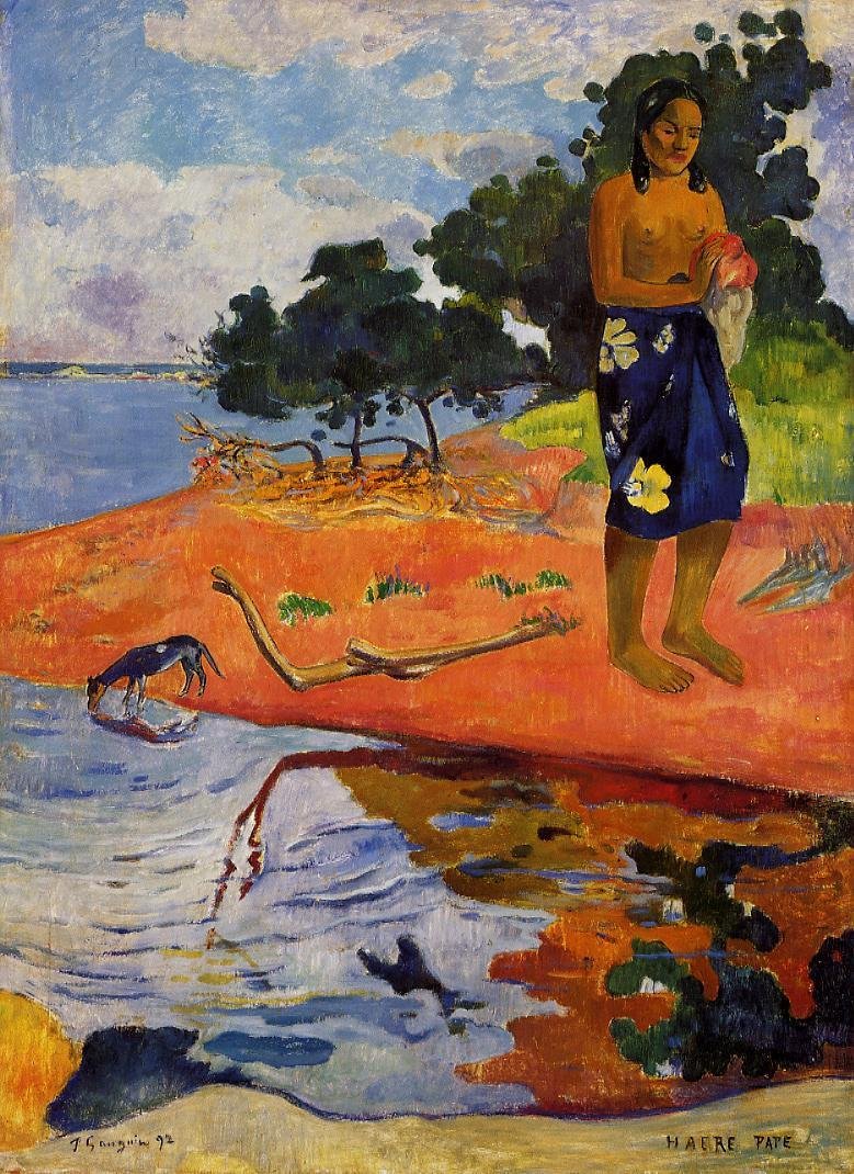 Gauguin Paul Haere Pape 1892 Art A4 Photo Print