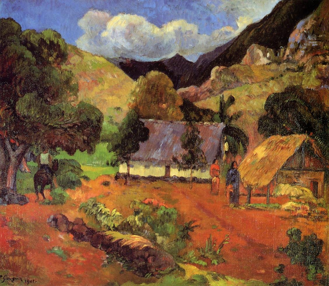 Gauguin Paul Landscape With Three Figures 1901 Art A4 Photo Print