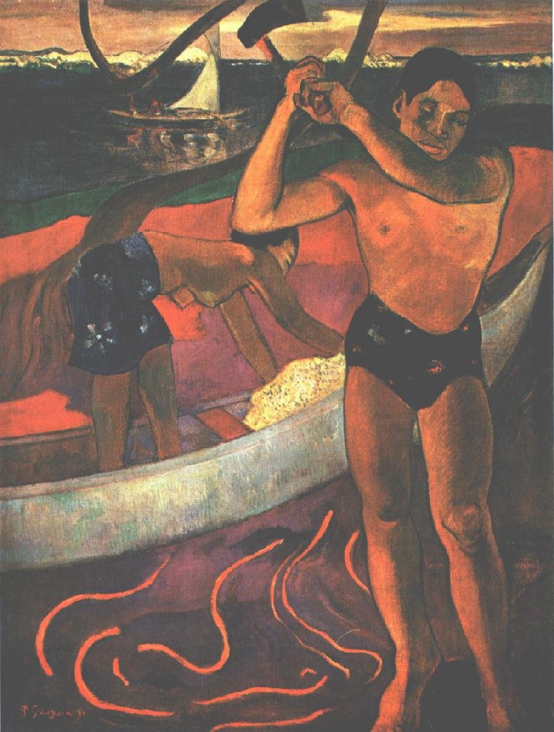 Gauguin Paul Man With Ax, 1891 Art A4 Photo Print UK
