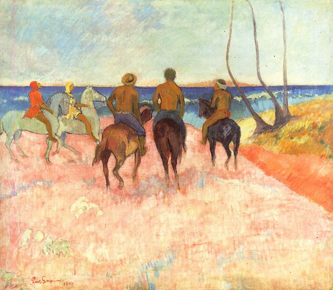 Gauguin Paul Riders On The Beach 1902 Art A4 Photo Print UK