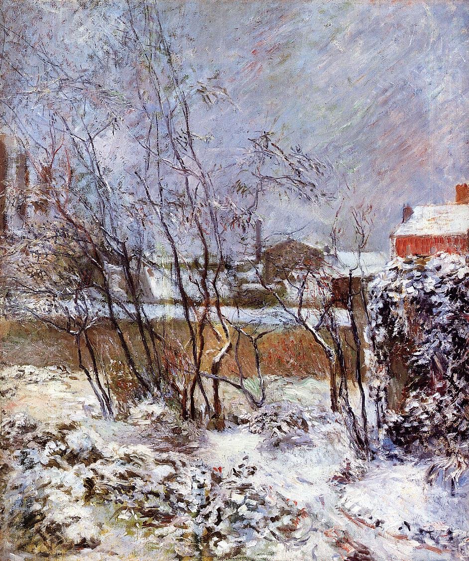 Gauguin Paul Snow, Rue Carcel 1883 Art A4 Photo Print