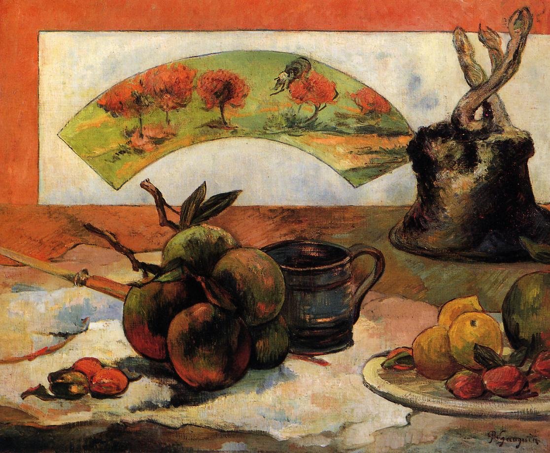 Gauguin Paul Still Life With Fan 1889 Art A4 Photo Print UK