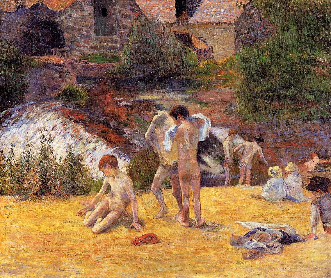 Gauguin Paul The Moulin Du Boid D'amour Bathing Place 1886 Art A4 Photo Print UK